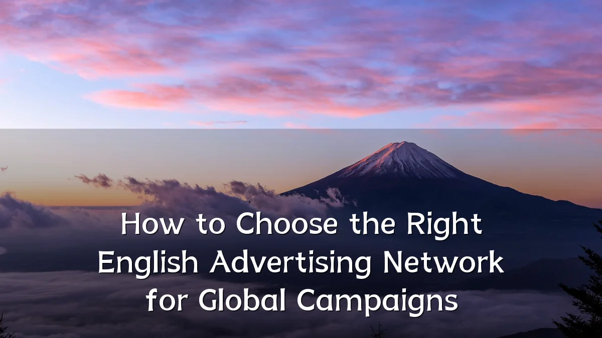 How to Choose the Right English Advertising Network for Global Campaigns