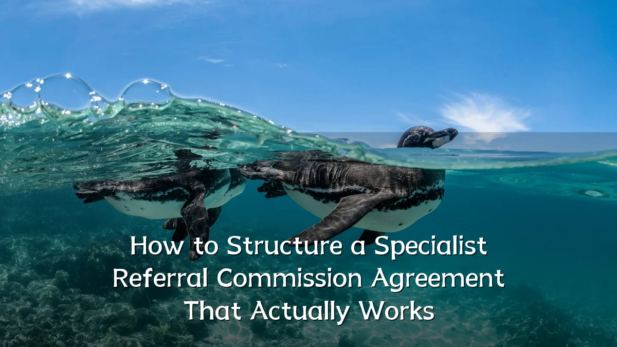 How to Structure a Specialist Referral Commission Agreement That Actually Works