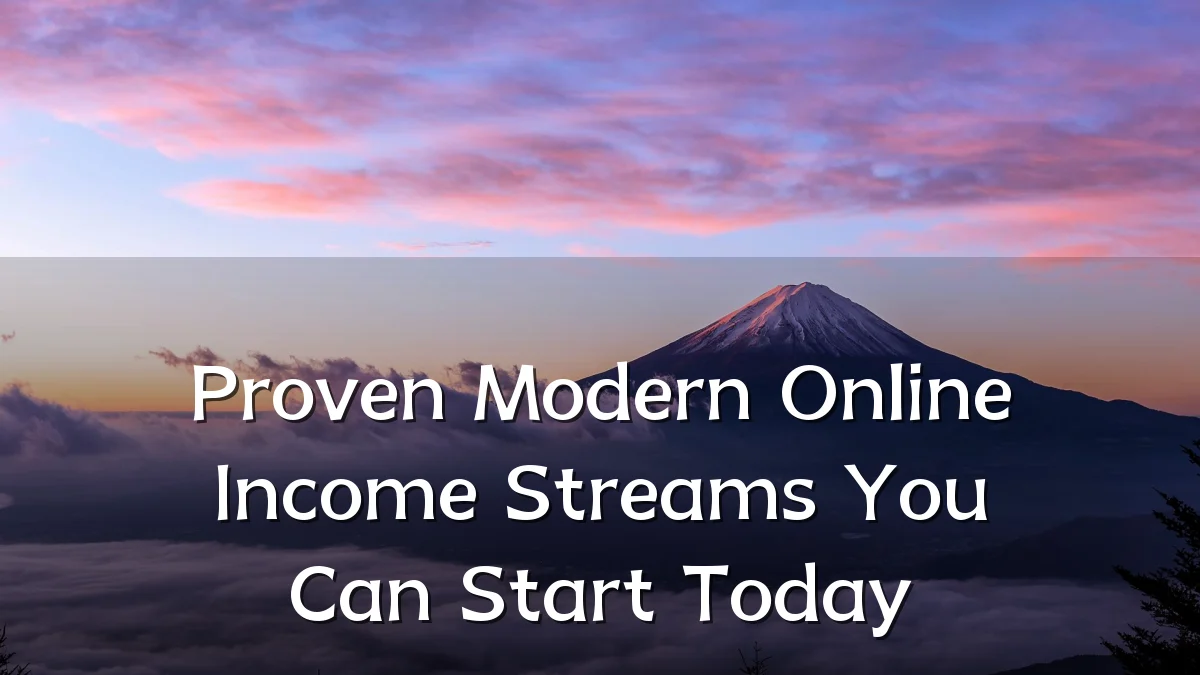 Proven Modern Online Income Streams You Can Start Today