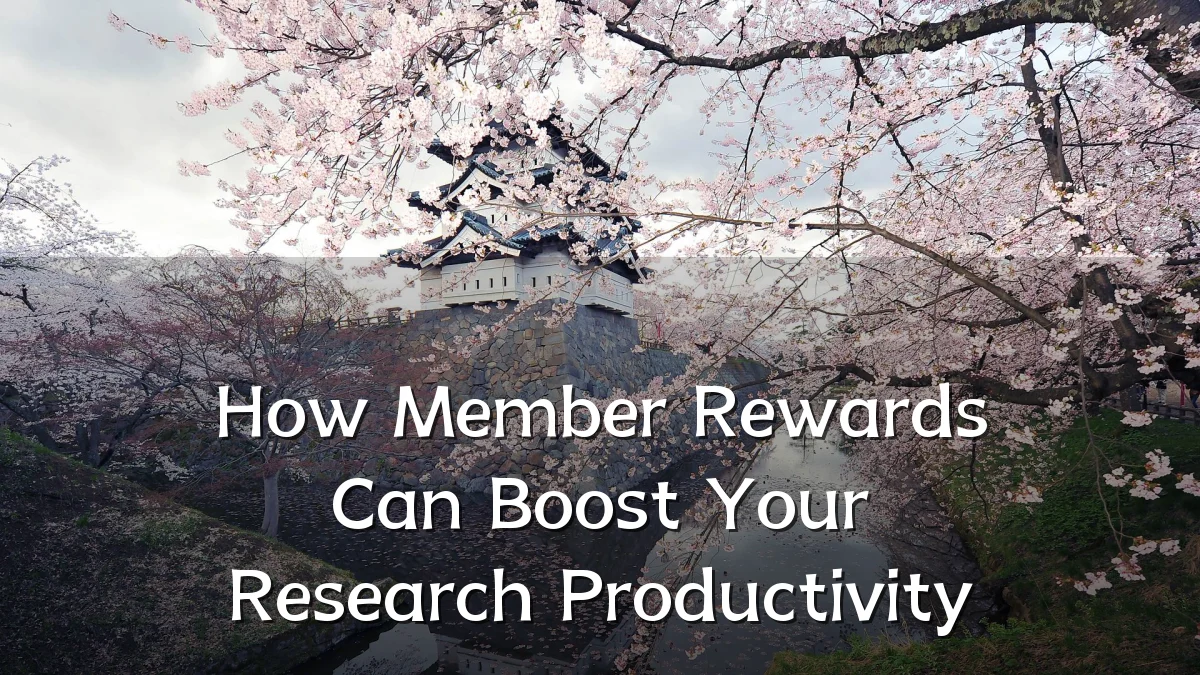 How Member Rewards Can Boost Your Research Productivity