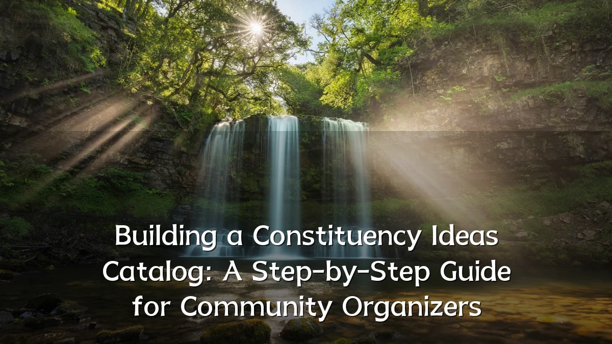 Building a Constituency Ideas Catalog: A Step-by-Step Guide for Community Organizers